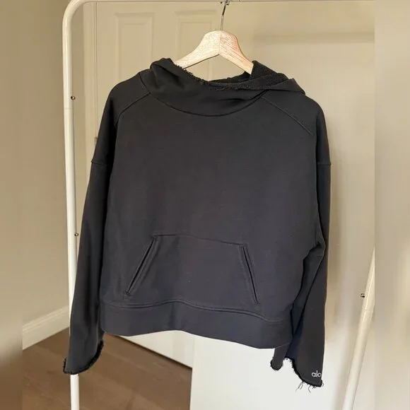 Alo Yoga Oversized Hoodie Sweatshirt| Dark Gray | Like New - Picture 4 of 6